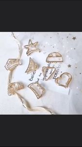 F4 Jepit Rambut Korea Bahan Alloy Warna Emas Ukuran Sedang Jedai Logam Gold Metal Hair Claw P50B