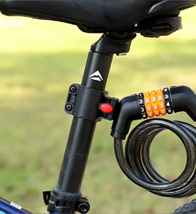 DIY สายล็อคจักรยาน กันขโมย สามารถล็อคได้ แบบรหัส5 ตัว พร้อมข้อต่อเก็บสาย กันขโมย ล็อคจักรยานไฟฟ้า พร้อมส่ง