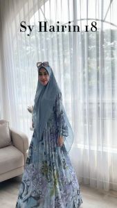 18 Gamis Ceruty Baby Doll Dengan Khimar Import: Baju Syari Muslim Wanita Terlaris