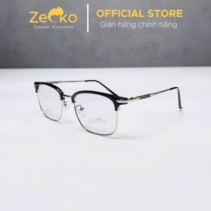 Gọng kính nam nữ đổi màu giả cận Zecko Clubmaster EGC13 chống ánh sáng xanh tia UV