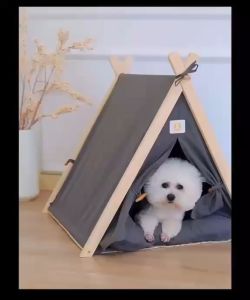 Yobear & Co. Cute Teepee Tent with Soft Cushion Bed for Pets Dogs Cats Puppy Dog Tent Cat Tent