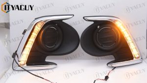 A Pair LED DRL Daylight Daytime Running Lights Front Fog Light Lamp for Mitsubishi Attrage Mirage G4 2012-2021
