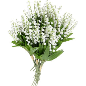 5/10/20 ชิ้น 36 เซนติเมตรประดิษฐ์พลาสติก Bellflower Lily Valley ดอกไม้สําหรับงานแต่งงานหน้าแรกตาราง Centerpiece อุปกรณ์ตกแต่ง