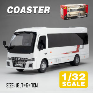 LEO 1:32 Toyota Coaster Diecast Model Car Alloy Cars Toys Collection Gift For Kids Boy Girl