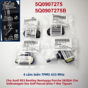 4 Cảm Biến Giám Sát Áp Suất Lốp TPMS 433 MHz Cho Audi RS3 Bentley Porsche Volkswagen - Kết Cấu Bằng Nhựa Kim Loại