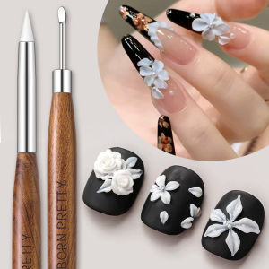 BORN PRETTY Double-end Nail Pen Brush UV Gel Liner Brush Pen Acrylic Nail Art Painting Manicure Tools Extension Gel Brush