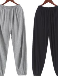 Summer Lightweight Modal Mens Sleepwear Loose Casual Pants Home Leisure Trousers Mosquito Resistance Long Pants for Students