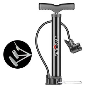 Bicycle Inflator Portable Mini High Pressure Inflator Basketball Toy Inflator Manual Inflator Three In One Nozzle Portable Tire