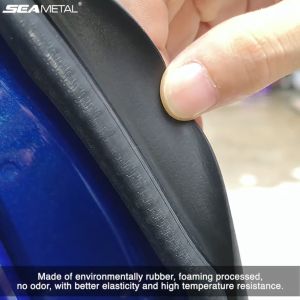 SEAMETAL B Pillar Car Door Seal Strip 2Pcs Rubber Soundproof Insulation Sealing Sticker Door Edge Guard Auto Protection