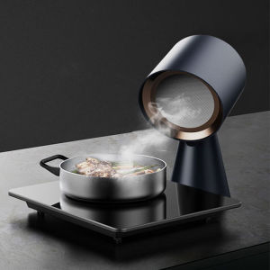 Original Haotaitai HTT-X6 Mini Desktop Air Purifier - Portable Kitchen Fume Extractor with 3/10 Filters Car Use Silent 24V Oil Smoke Decomposition No Installation Needed (Black/White)