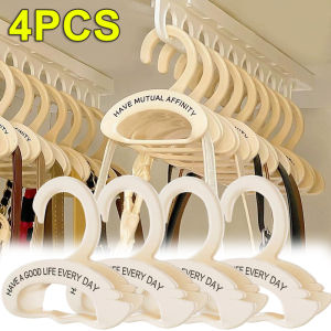 กระเป๋าถืออเนกประสงค์สำหรับตู้เสื้อผ้า4ชิ้นกระเป๋าตะขอเก็บของพลาสติกแบบโค้งที่กว้างขึ้นสำหรับตู้เสื้อผ้าประหยัดพื้นที่ตะขอแขวนกระเป๋า