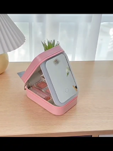 【SG STOCK】LED Mirror Light Rechargeable Portable Makeup Jewelry Organizer Storage Box