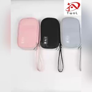 TWOL SHOP 1pcs Pu Portable Digital Mobile Power Data Cable Headset Sorting Travel ID Storage Bag