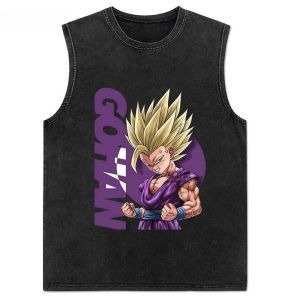 Bandai | Dragon Ball Animation Washed Old American Cotton Vest Casual Loose Summer Heavy Mens Retro Vest