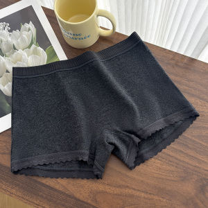 miiow | Pure Cotton Womens Boxer Briefs High Waist Anti-Light Safety Shorts Anti-Bacterial Crotch Seamless Butt Lifting High Waist Briefs