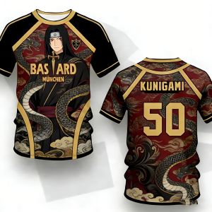 Bandai | Munich Kaiser No. 10 # Animation Sports Jersey Mens and Womens Summer Breathable Quick Dry Light Casual Street Wear