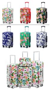 SEA CHOICE Dragon or Phoenix Peony Design Hardside Cabin Carry-on Suitcase with TSA Lock PC Material Lightweight 4 Wheel Spinner 13+20/24/28 Inches Travel Hand Luggage 5 Years Warranty