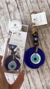 DIHUANTUO | Hand-woven Blue Glass Evil Eye Hanging Ornament