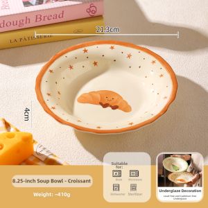 SHELI | Creative Ceramic Plate for Kids Soup and Pasta