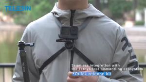 Kalung Leher Gopro Dudukan Video POV Gopro Magnetic Neck Holder Mount 2.0 Kalung Leher GoPro Action Cam Telesin - S2-HNB-004 | Kalung Tempat GoPro Video POV Magnetik Serbaguna Vlog Travel Motovlog Mancing Daily Sehari-hari Jogging