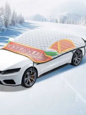Winter Anti-Freeze Anti-Frost Half-Cover Snow Protection Car Cover
