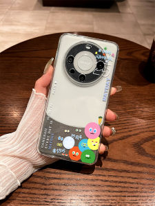 Creative Silicone Phone Case for Huawei Mate80Pro Cute Cartoon Characters Transparent Anti-Fall Full Cover with 60 Lens Design