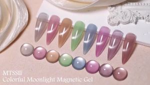 7ml Colorful Moonlight Cat Magnetic Gel Polish Pink Silver Transparent Soak Off Glitter Semi Permanent Gel Varnish For Manicure