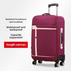Oxford Cloth Luggage 24 Inch Pull Rod Travel Bag Canvas Box 26 Student Large Capacity Business Storage Password Box