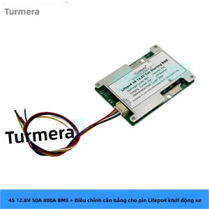 Pin Turmera 4S Lifepo4 BMS Car Start Balance 12.8V 50A 80A 800A Cho Hệ Thống Lưu Trữ Năng Lượng 3.2V 100Ah 200Ah 280Ah 320Ah