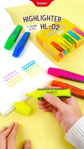 10pcs Highlighter Fluorescent Eselon HL02 / 1pack Highlighter Penanda
