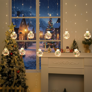 1pc Fairy Curtain String Lights Christmas Wish Ball LED  Wedding Holiday Garland Lamp for Home Room Party Decoration