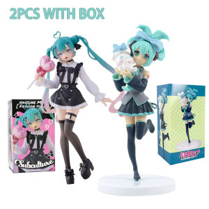 Bandai | Hot Kawaii Girl Hatsune Miku Anime Figure Fashion Subclture Miku Action Figure Christmas Gift PVC Collection Model Doll Toys