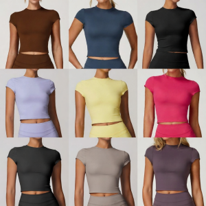 Close-Fitting Breathable Running Yoga T-Shirt