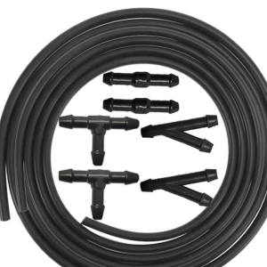 Universal 1/2/3/4mm Car Windshield Washer Hose with Connector T Y Through Used for Front Window Headlight Pump Car Parts