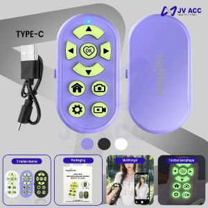 NANVAN NVN-BR6 TOMSIS TOMBOL  BLUETOOTH REMOTE SHUTTER GLOW IN THE DARK RECHARGING