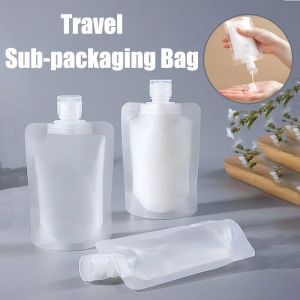 10pcs 30ml/50ml/100ml Travel Bag Fluid Makeup Pouch for Toiletry Lotion Shampoo Squeeze Pouch Bottle Bag Disposable Portable Cosmetic Sealing Bag
