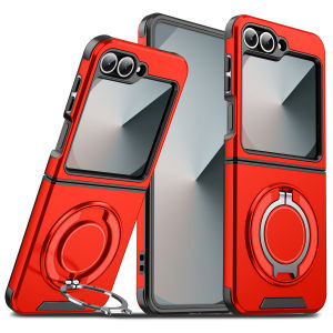 szhaiyu | Phone Case for Samsung Galaxy Z Flip 8 7 6 Flip7 FE 360 Degree Rotating Magnetic Bracket Shockproof Armor Protection Back Cover