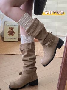 Womens Lace Trim Long Tube Socks Boot Covers Autumn Winter Layering Leg Shaping Ballet Style Small Leg Socks Nylon Fabric