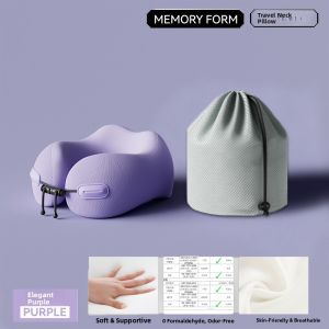 JICHAOKE | Memory Foam Neck Support Travel Portable U-Shaped Pillow
