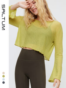 เสื้อคลุมโยคะ Saltum สำหรับผู้หญิง แขนยาว ทรงหลวม น้ำหนักเบา ผ้าถัก ฤดูร้อน 2022 เส้นใยเซลลูโลส คอตตอน ขนสัตว์