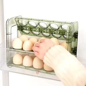 18/30/42 Refrigerator Egg Storage Box Egg Basket Egg Tray Telur Bekas Simpan Telur Kotak Storage Telur 鸡蛋收纳盒