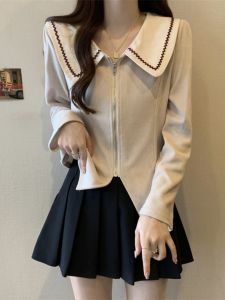 Slimming Style Sweet Peter Pan Collar Blouse for Women