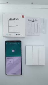iHseno(IHSENO) | 6-Gang Tuya ZigBee 3.0 Smart Scene Switch Wireless Remote Control Push Button 18-in-1 Programmable Keypad Battery Powered