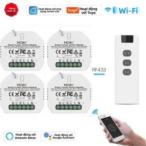 WiFi RF433 Công Tắc Rèm Thông Minh Điều Khiển Từ Xa Cho Màn Cuốn Điện Tấm Che Nắng Tuya Cuộc Sống Thông Minh Google Home Alexa Tương Thích