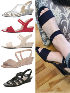 Fashionable Open-Toe Sandals for Women Comfortable Casual Style with Wedge Heel and Cloth Lining Next Change Brand