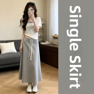 Ge·an·fei | Summer Gray Short Sleeve T-shirt Set