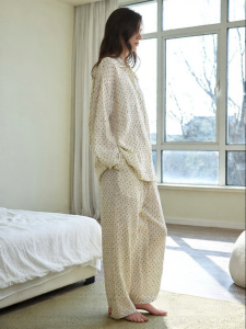 Wearable Outdoors Double Layer Gauze Long Sleeve Loungewear