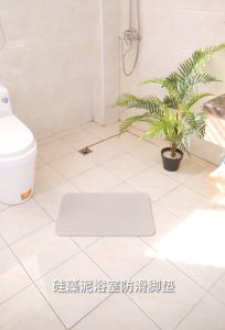 39x60cm พรมเช็ดเท้า หินดูดซับน้ำได้ดี แห้งเร็วภายใน 5 นาที พร้อมแผ่นรองกันลื่น พรมป้องกันกลิ่นอับชื้น พรมหินญี่ปุ่น หินเช็ดเท้า