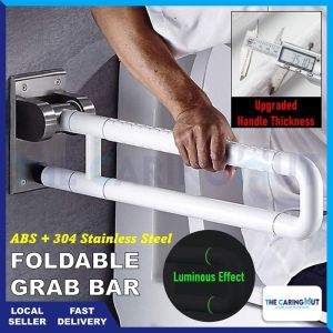 🏅Bathroom Safety Folding Grab Bar Toilet Safety Handle Bar [SG READY STOCK] Toilet Assist Bars Hand Bar Grips Suction Grab Bars For Shower - Lazada