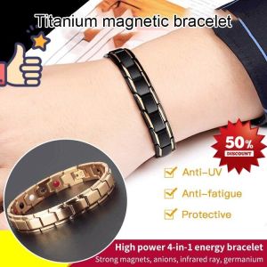 【Fast delivery】Twisted Healthy Magnetic Bracelet Power Therapy Women Men Magnetic Hematite Titanium Steel Bracelet Detachabl